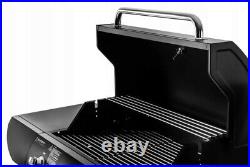 Deluxe Barbecue 4+1 Large Outdoor Gas Black BBQ Grill plus Side Burner Garden