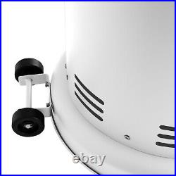 ElectriQ Outdoor Freestanding Gas Patio Heater White eiQODGRWH