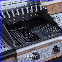 Fire Mountain Everest 2 Burner Gas Barbecue in Stainless Steel & Black
