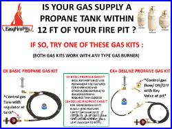Fr18ck Basic Propane Diy Gas Fire Pit Kit & 18 Lifetime Warranted 316 Burner