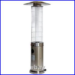 Free Standing Circle Flame Gas Patio Heater Stainless Steel by Heatlab 13KW