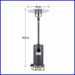 Free Standing Patio Heater 13KW Outdoor Garden Gas Burner with Hose Regulator