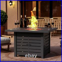 Garden/Patio Concrete Gas Fire Pit Table Large MgO BBQ Grill Bowl Elect Ignition