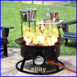 Garden Patio Gas Fire Pit Heater Outdoor Camping Firepit Brazier with Lava Rocks