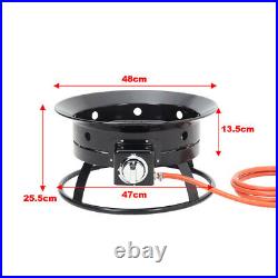 Garden Patio Gas Fire Pit Heater Outdoor Camping Firepit Brazier with Lava Rocks