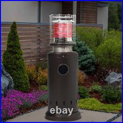 Garden Patio Heater Outdoor Yard Propane Gas Stove Warmer Brown Standing Wheeled