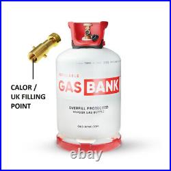 GasBank LS 11 kg Light Steel Gas Cylinder Calor Fitting with OPD and adaptor