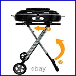 Gas BBQ Portable Folding 2 Burners High Quality Ideal for Camping, Easy To Store