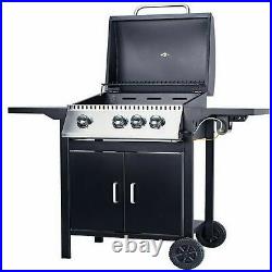 Gas Barbecue Grill 3+1 Burner Garden BBQ with Large Cooking Area