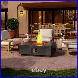 Gas Fire Pit 35Inch Table Patio Heater Bonfire Electric Ignition Hose Cover Pits