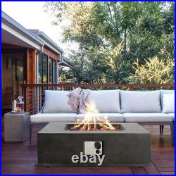 Gas Fire Pit 35Inch Table Patio Heater Bonfire Electric Ignition Hose Cover Pits