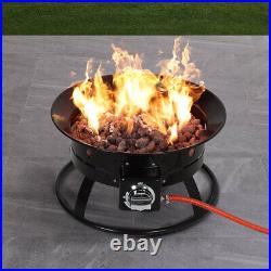 Gas Fire Pit Firepit Propane Patio Heater Camping Garden BBQ Burner withLava Rocks