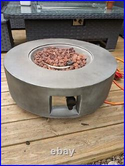 Gas Fire Pit MDA Designs FUSION Dark Grey With Eco-Stone F