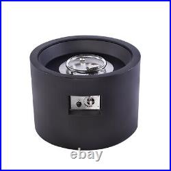 Gas Fire Pit Outdoor PREMIUM CYLINDER Steel+MGO with Rain Cover