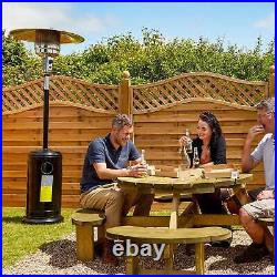 Gas Patio Heater 13kW Commercial & Domestic Use, with Cover Black