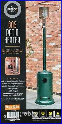Gas Patio Heater Free Standing Powered Stainless Steel Outdoor Burner Garden New