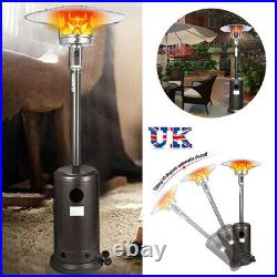 Gas Patio Heater Free Standing Powered Stainless Steel Outdoor Burner Garden UK
