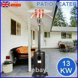 Gas Patio Heater Free Standing Powered Stainless Steel Outdoor Burner Garden UK