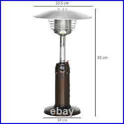 Gas Patio Heater with Tip-over Protection for Camping Road Trip Outsunny