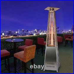 Gas Patio Pyramid Heater Outdoor Garden 42,000 BTU Propane Flame Heating Wheels