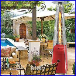 Gas Powered Patio Heater Outdoor Camping Propane Burner Heater Free Standing RED