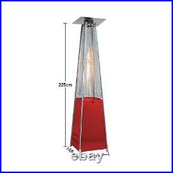 Gas Powered Patio Heater Outdoor Camping Propane Burner Heater Free Standing RED