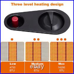 Gas Warmer Household Commercial Patio Heater Adjustable Heating Stove with Wheel
