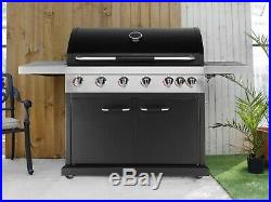 Genuine Jamie Oliver Pro 6 Gas BBQ With 6 Gas Burners, Side Hob, Griddle Plate