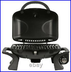 George Foreman GFSBBQ1 Black Stainless Steel Portable Gas BBQ with Easy Ignition