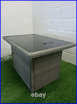Hercules High Quality Rattan Gas Fire Pit Table, Plus £100 FREE Accessories