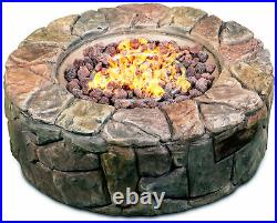 Homeology Fireology KALUYA Bronze Lavish Garden & Patio Gas Fire Pit