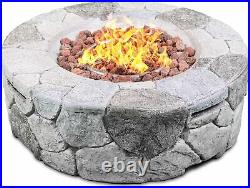 Homeology Fireology KALUYA Grey Lavish Garden & Patio Gas Fire Pit
