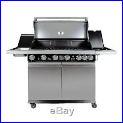 IQ 6+1 Outdoor Gas BBQ Stainless Steel Barbecue Grill 6 Burner + 1 Side New