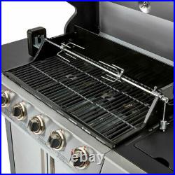 Large 5 Burner + Side Burner BBQ outdoor Gas Grill Barbecue stainless gar steel