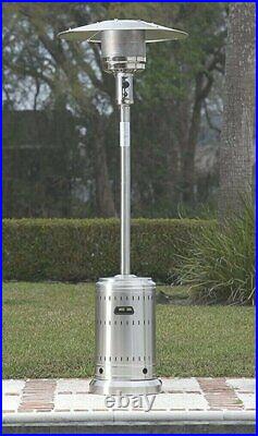 Large Commercial Gas Patio Heater Stainless Steel Outdoor Standing 46,000 BTU'S
