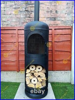 Large Gas Bottle Log Wood Burner With Log Store patio heater/ Garden heater 47kg