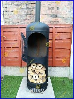 Large Gas Bottle Log Wood Burner With Log Store patio heater/ Garden heater 47kg