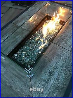 Leisure Touch Fire Pit Table Gas Fired Burner / Crystals Last One