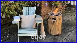 Log Style Gas Fire Pit Propane Garden Patio Heater with Lava Rocks and Cover