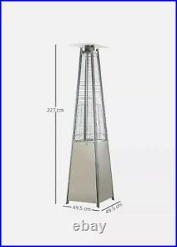 Luxury Freestanding Stainless Steel Gas Pyramid Outdoor Patio Heater NEW