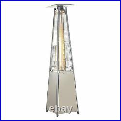 Luxury Pyramid Patio Heater Gas Flame Stainless Steel