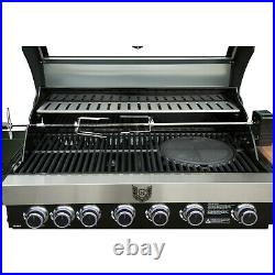 MAXXUS Gasgrill BBQ CHIEF 12.0 mit 6 Edelstahl-Brennern, 21 kW, Seitenbrenner