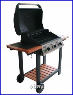 MAXXUS Gasgrill BBQ CHIEF Timber 3.0 3 Gusseisenbrenner 10,5kW Grill