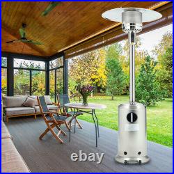 Movable Large Patio Gas Heaters Outdoor Garden Chimnea Burner Warmer with Wheels