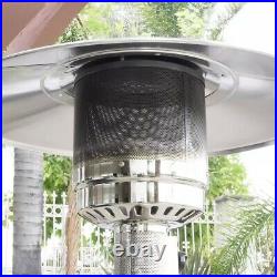 Mushroom Gas Patio Heater Stainless Steel 13kw Outdoor Garden Heater & Cover