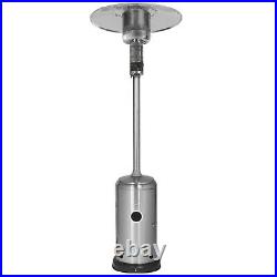 Mushroom Outdoor Gas Patio Heater Silver with Free Cover EQODHMSS
