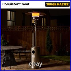 Mushroom Style Patio Gas Heater 13KW Freestanding Stainless Steel Outdoor Warmer