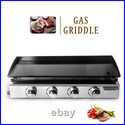 NEW Gas Plancha BBQ LPG 4 burner outdoor Grill Steel Enameled cast iron Plate CE