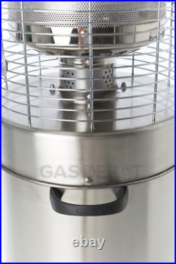 NEW Real Glow Bullet Patio Heater 13kw Table Floor Stainless Steel