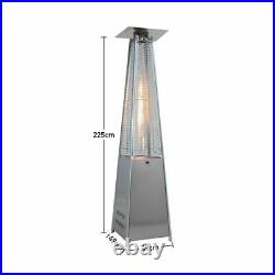 Natural Gas/Propane Stainless Steel Patio Heater Industrial Pyramid Garden Shops